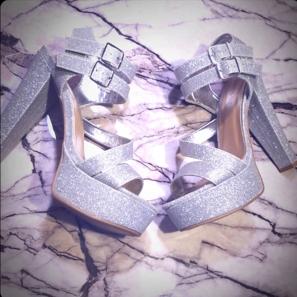 Chunky Glitter Heels